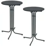 2x Stehtisch klappbar &Oslash; 70 cm H&ouml;he 110 cm Stahl Gastrotisch Partytisch...