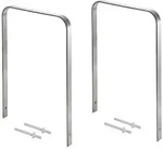 TRUTZHOLM 2x Fahrradanlehnb&uuml;gel 117x80 cm massiver Edelstahl 12 mm