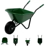 Kinderschubkarre uni dunkelgr&uuml;n 40 kg 20L Kunststoffwanne Vollgummirad...