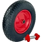 Schubkarrenrad 390x95 mm 4.80 4.00-8 luftbereifung inkl. Achse Ersatzrad 4PR ...