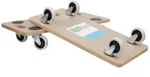 2er Set Transportroller SOFT WHEEL indoor MDF Platte 200 kg