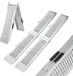 TRUTZHOLM 2x Auffahrrampe 189 cm Stahl 400 kg klappbar geriffelt rutschfest V...