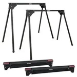 2x Arbeitsbock klappbar bis 1000 kg Stahl pulverbeschichtet schwarz rot...
