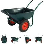 2-Rad Schubkarre 100 L 160 kg Gartenschubkarre Luftr&auml;der Stahlfelge...