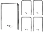5 x Fahrradanlehnb&uuml;gel 118 x 78 cm Edelstahl &Oslash; 60 mm Typ U Einbetonieren...