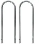2 x Fahrradanlehnb&uuml;gel 115 x 41 cm Edelstahl &Oslash; 49 mm