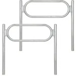 2x Fahrradanlehnb&uuml;gel 115 x 124 cm Stahl feuerverzinkt &Oslash; 60 mm Einbetonieren...