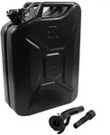 Metallkanister schwarz 20 Liter inkl. Ausgie&szlig;er + Halter Benzin Diesel