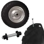 Schubkarrenrad pannensicher Vollgummi 4.80/4.00-8 grau/schwarz + Achse Ersatz...