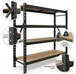 Schwerlastregal Emil 180x190x60 cm 3200 kg aus Stahl Stecksystem 4 Fachb&ouml;den ...