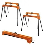 4x Arbeitsbock, Ger&uuml;stbock, Klappbock, bis 500 kg, Klappbarer Metallbock mit...