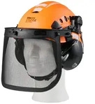 Forsthelm Forstschutzhelm mit Visier und Geh&ouml;rschutz Schutzhelm orange orange