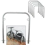 5 x Fahrradanlehnb&uuml;gel 115 x 99 cm Stahl feuerverzinkt &Oslash; 49 mm Einbetonieren...