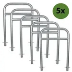 5 x Fahrradanlehnb&uuml;gel 78 x 115 cm Stahl feuerverzinkt &Oslash; 60 mm grau...