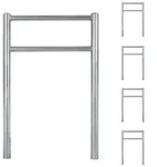 5x Fahrradanlehnb&uuml;gel mit Knieholm 115x75 cm Stahl feuerverzinkt &Oslash; 60 mm zum ...