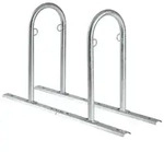 Fahrradanlehnb&uuml;gel 140 x 88 cm Stahl feuerverzinkt &Oslash; 50 mm grau freistehend...