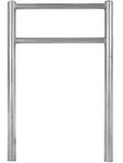 Fahrradanlehnb&uuml;gel mit Knieholm 115x75 cm Stahl feuerverzinkt &Oslash; 60 mm zum...