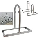 2 x Fahrradanlehnb&uuml;gel 90 x 84 cm Stahl feuerverzinkt &Oslash; 49 mm grau...