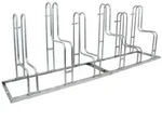 Fahrradst&auml;nder f&uuml;r 6 Fahrr&auml;der h&ouml;henversetzt 210 x 75,5 cm Stahl...