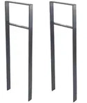 2 x Fahrradanlehnb&uuml;gel 116,5 x 39 cm Flachstahl 13 mm Anthrazit...