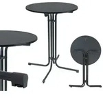 Stehtisch klappbar &Oslash; 80 cm H&ouml;he 110 cm Stahl Gastrotisch Partytisch...