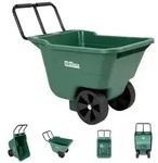 Gartenwagen Schubkarre kippsicher 250 kg 90 L Kunststoffwanne Stahlgriff PU R...