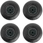 4x Sackkarrenrad Luftrad 260x85 mm 3.00-4 75 mm zentrierte Nabe &Oslash; 20 mm grau...