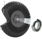 Sackkarrenrad PU-Rad 260x85 mm 3.00-4 60 mm versetze Nabe &Oslash; 20 mm grau Vollgu...