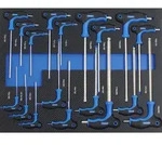 Profi Werkstattwagen Einlage blau Innensechskantschl&uuml;sselsatz Torx T-Griff 18...
