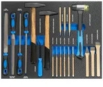 Profi Werkstattwagen Einlage blau Hammer, Feilen, Mei&szlig;el, K&ouml;rner und...