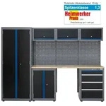 Werkstattwand 13-tlg. modulares Werkstattschranksystem aus Stahl mit massiver...