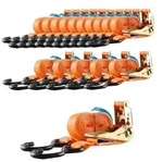 15x Spanngurt Ratschen Zurrgurt 5m 800kg 0,8t 0,8to ORANGE 2tlg