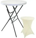 Stehtisch mit Husse Partytisch klappbar ca. &Oslash; 80 cm H&ouml;he 110 cm Bistrotisch...