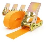 4x Spanngurt mit Ratsche 1-tlg 4m 800kg 25mm T&Uuml;V/GS orange wetterfest und...