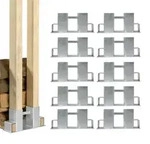 10er Set Holzstapelhilfe feuerverzinkter Stahl 34x10x15 cm Holzstapelhalter Set...