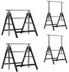 4 x Arbeitsbock 7-fach h&ouml;henverstellbar bis 800 kg Stahl lackiert schwarz...
