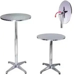 2x Stehtisch 2in1 Alu h&ouml;henverstellbar 70/115cm &Oslash;60cm Bistrotisch Bartisch