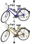 Relaxdays Teleskop Fahrradhalterung f&uuml;r 2 R&auml;der Schwarz,Silber