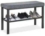 Relaxdays Schuhbank in Schwarz-Grau Schwarz,Grau