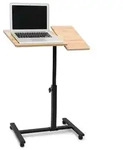 Relaxdays Laptoptisch h&ouml;henverstellbar Holz Hellbraun,Schwarz