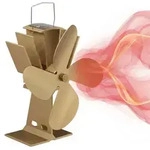 Relaxdays Ofenventilator ohne Strom Hellbraun