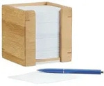 Relaxdays Zettelbox Bambus Hellbraun