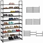 Relaxdays XXL Schuhregal erweiterbar Schwarz