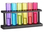 Relaxdays Reagenzgl&auml;ser Shotgl&auml;ser 6er Set Blau,Rot,Schwarz