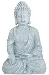 Relaxdays Buddha Figur sitzend 40 cm Grau