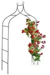 Relaxdays Rosenbogen 260 cm hoch Schwarz