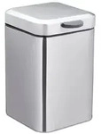 Relaxdays Kosmetikeimer Wandmontage 3 L Schwarz,Silber