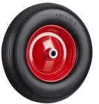 Relaxdays 2 x Schubkarrenrad Vollgummi schwarz-rot Rot,Schwarz