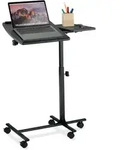 Relaxdays Laptoptisch h&ouml;henverstellbar mit Rollen Schwarz