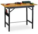 Relaxdays Klappbare Werkbank Hellbraun,Schwarz